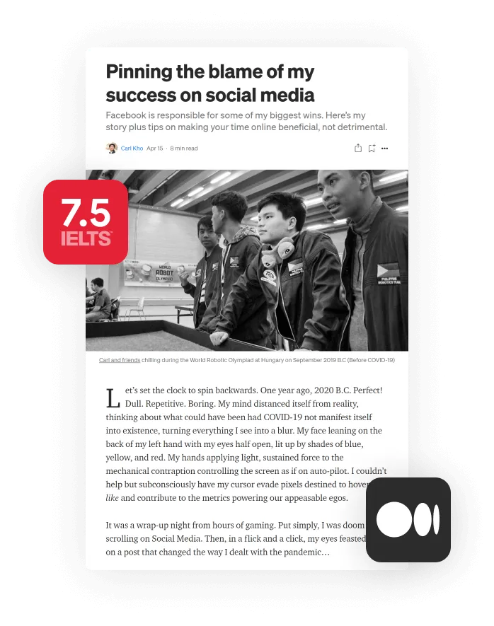 Carl Kho Medium Articles - Pinning the Blame of my Success on Social Media